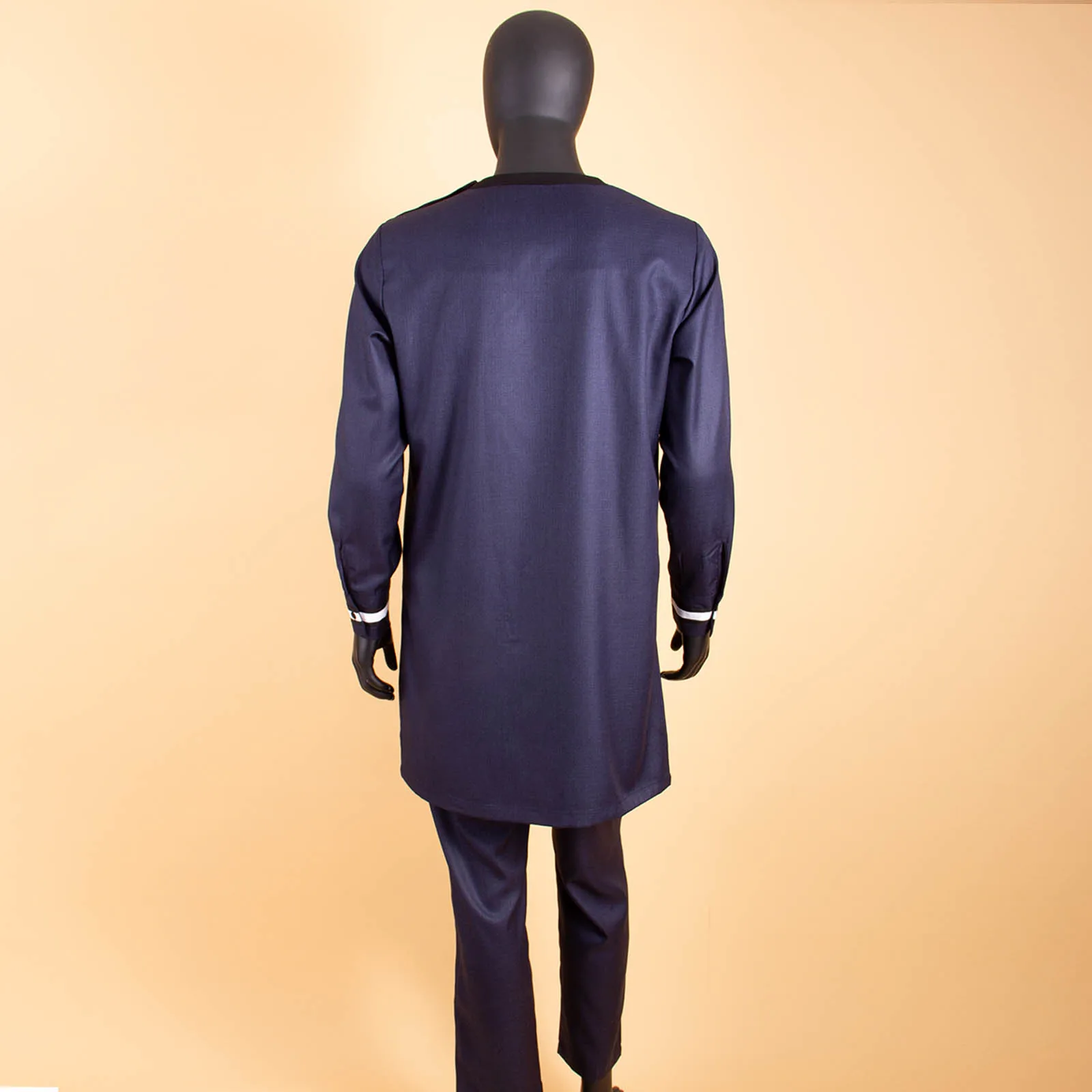 2024Men`s Suit African Dashiki Coats Jacket+Ankara Pants 2 Piece Set Long Sleeve Shirt Tracksuit Pockets AFRIPRIDE S1916037 image 4