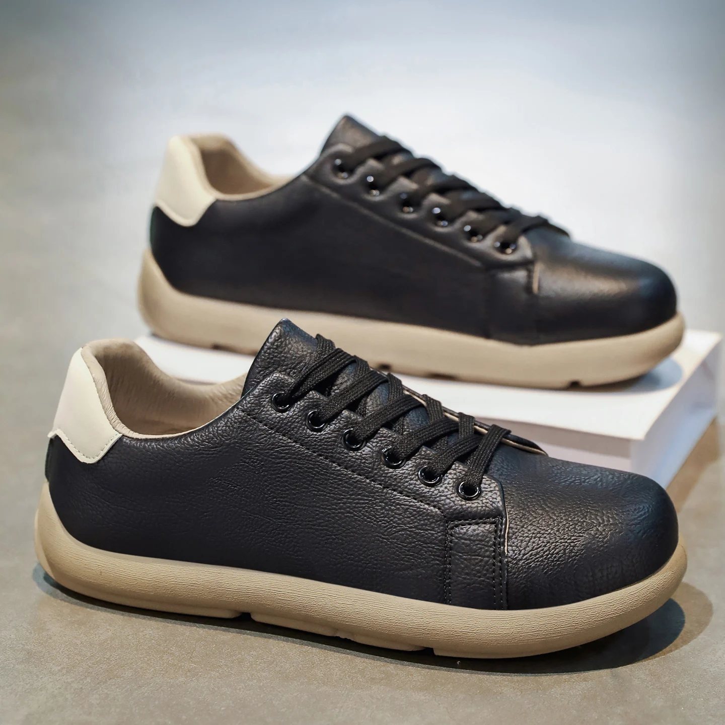 

Trendy Men's Shoes 2025 New Winter Retro Casual Sports Black Board Shoes Wear-resistant Suitable for Work All Matchings