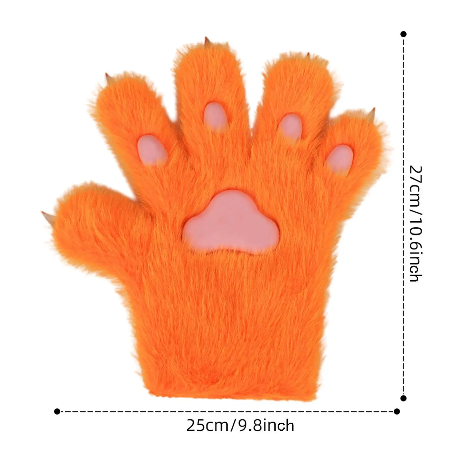 Cat Claw Gloves Men Women Costume Accessories Plush Animal Claws Handwear Animal