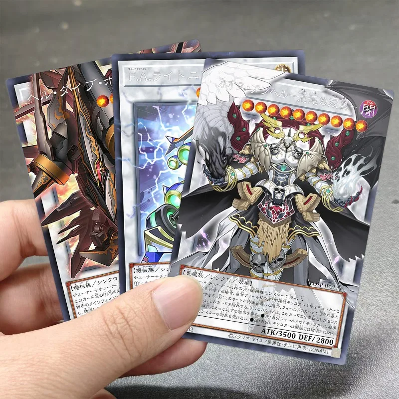 3pcs Yu-Gi-Oh！DIY Chaos Angel Hell Typhon Frame Smash Flash Collection Card F.A. Lightning Master Game Universal N Card Toy Gift