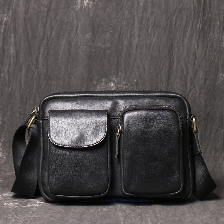 New Genuine Cowhide Crossbody Bag - Spacious Shoulder Messenger Casual Daily Use Leather Tote