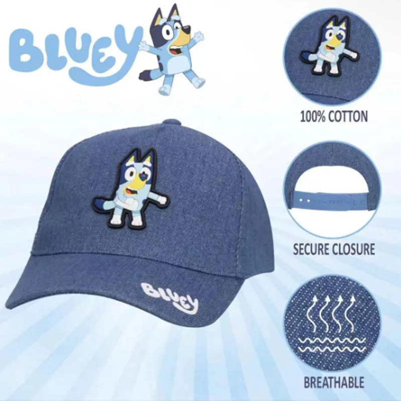 A New Bluey Bingo Children\'s Sunscreen Hat Sunshade Duck Tongue Hat Children\'s Boys and Girls Anime Character Birthday Gift