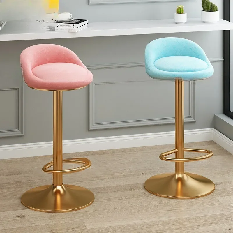 Beauty Salon Chair Transparent Bar Stools Luxury Chairs For Cafeteria Barber Shop Kitchen Stool Cafe Nordic Breakfast Iron Step