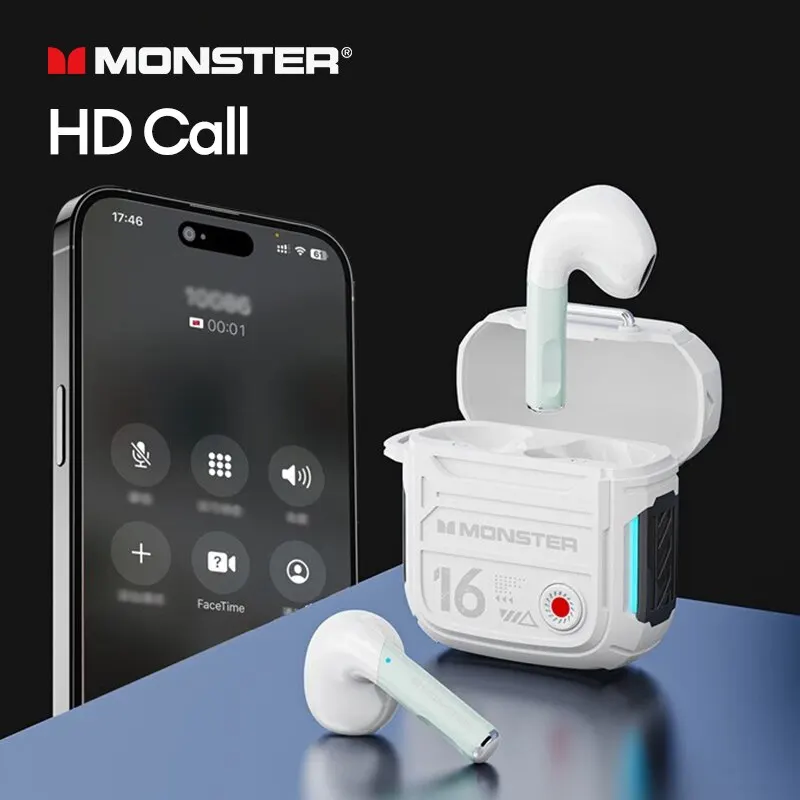 Monster XKT16 auricolari Wireless Bluetooth 5.3 cuffie da gioco HiFi Sound HD Call Music auricolari Touch Control cuffie Dual Mode