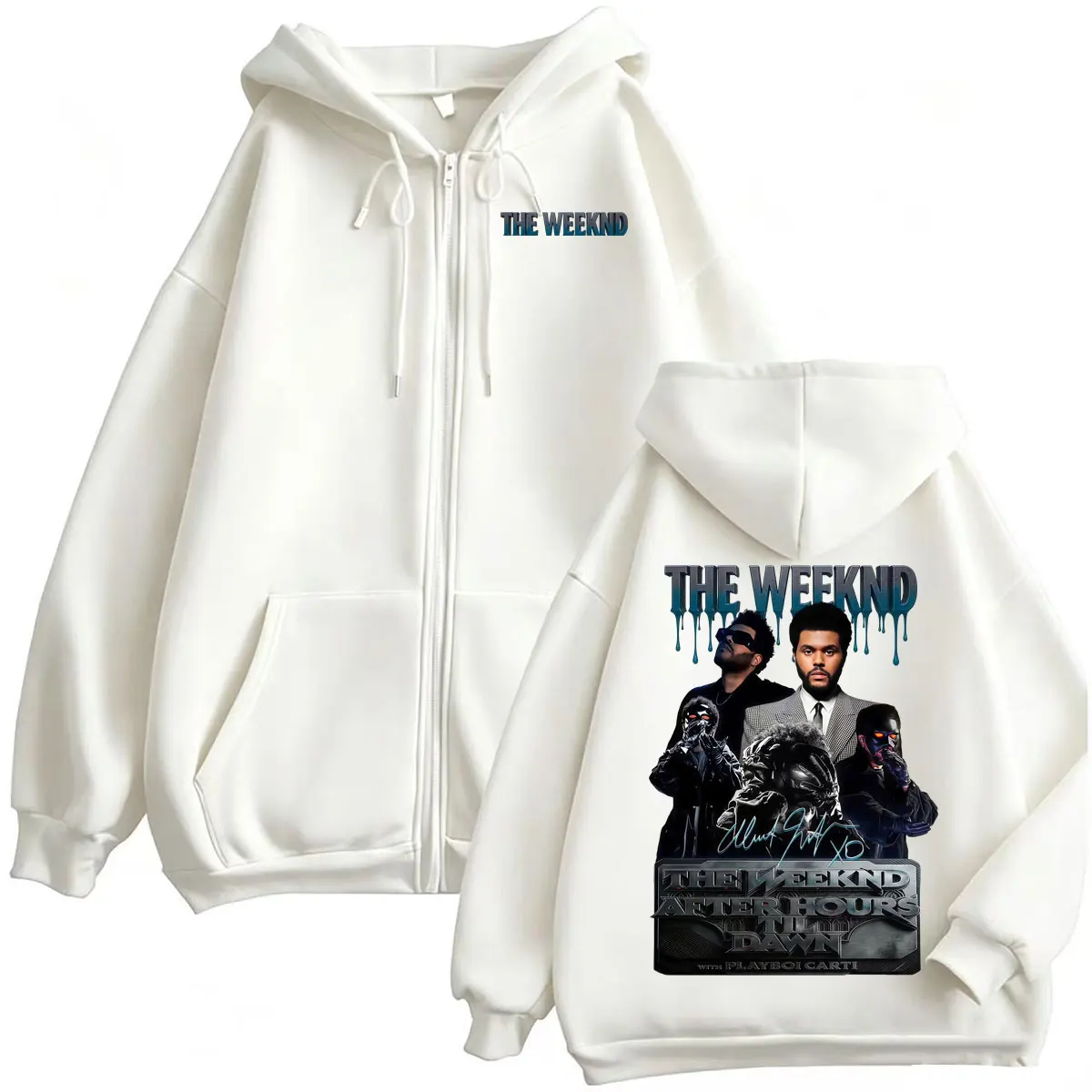 The Weeknd After Hours Til Dawn Sweatshirt Jacket Coats Men Women Harajuku High Street Zipper Hoodies Bodywarmer Zip Up Pullover