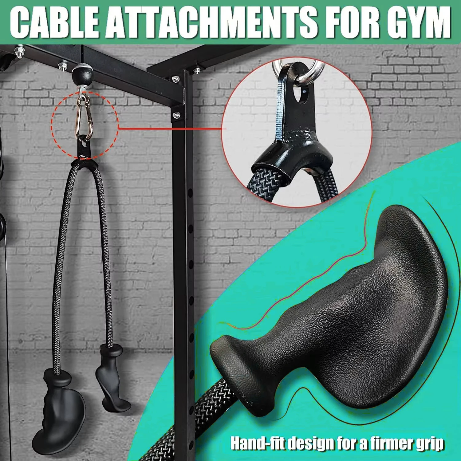 Tricep Rope Pulldown Attachments, Cable Attachments for Gym, Lat Pull Down Bar for Cable Machine, Tricep Workout Cable Attachmen