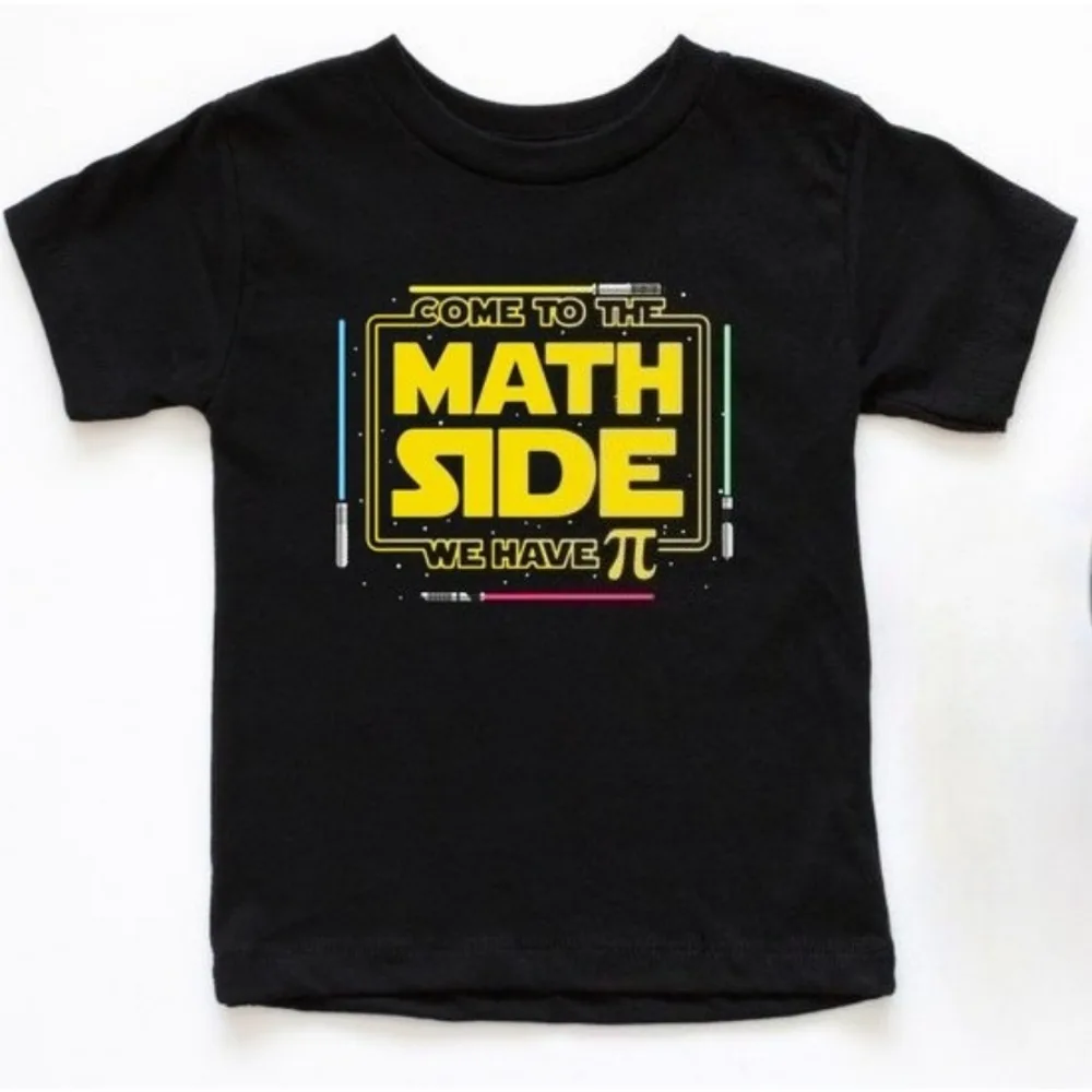 

Galaxy Wars Math Shirt Come To The Math Side We Have Pi Shirt Pi Day Tops Высококачественная хлопковая толстовка для повседневной носки