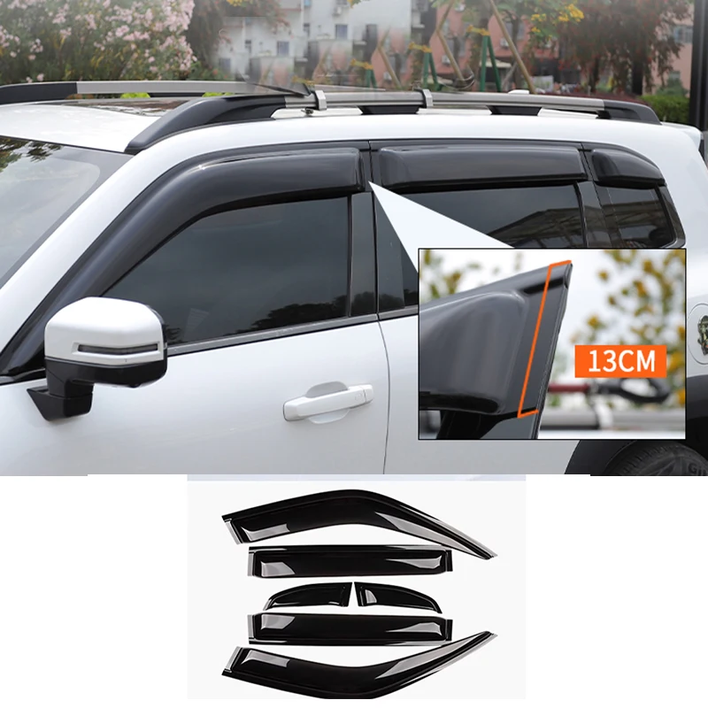 Haval Dargo 2022 Dargo X 2023 Widen the Weather Shield Door Visor Wind Rain Sun Guard Accessories Weather Shield Window Trim