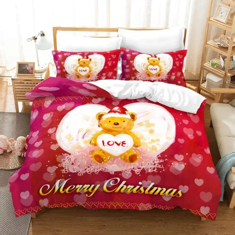 Imagem -04 - Cartoon Teddy Bear Bedding Conjunto para Crianças Roupa de Cama Decoração Home Textile For Adults Bedroom Comforter Grupo Cover Duvet Cover Design