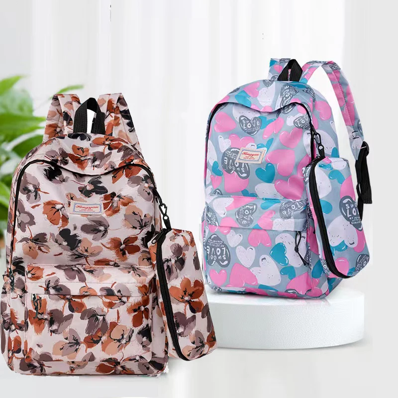 New Shoulder Bag Women\'s Fashion Printed Backpack Versatile Casual Large Capacity Nylon Full Print Pattern Student backpack