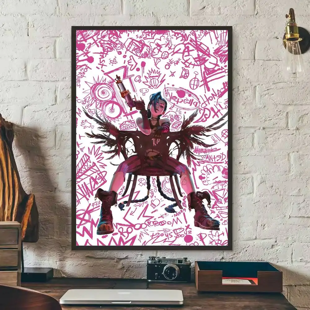 ملصق أنيمي كلاسيكي J-jinx عالي الدقة جدار لاصق مقاوم للماء لغرفة المعيشة المنزلية وغرفة النوم والديكور الجمالي #5