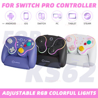 VILCORN Wireless Gamepad for Switch Pro BT Controller for Switch OLED/Switch Lite Joystick with RGB Light NGC Retro Appearance