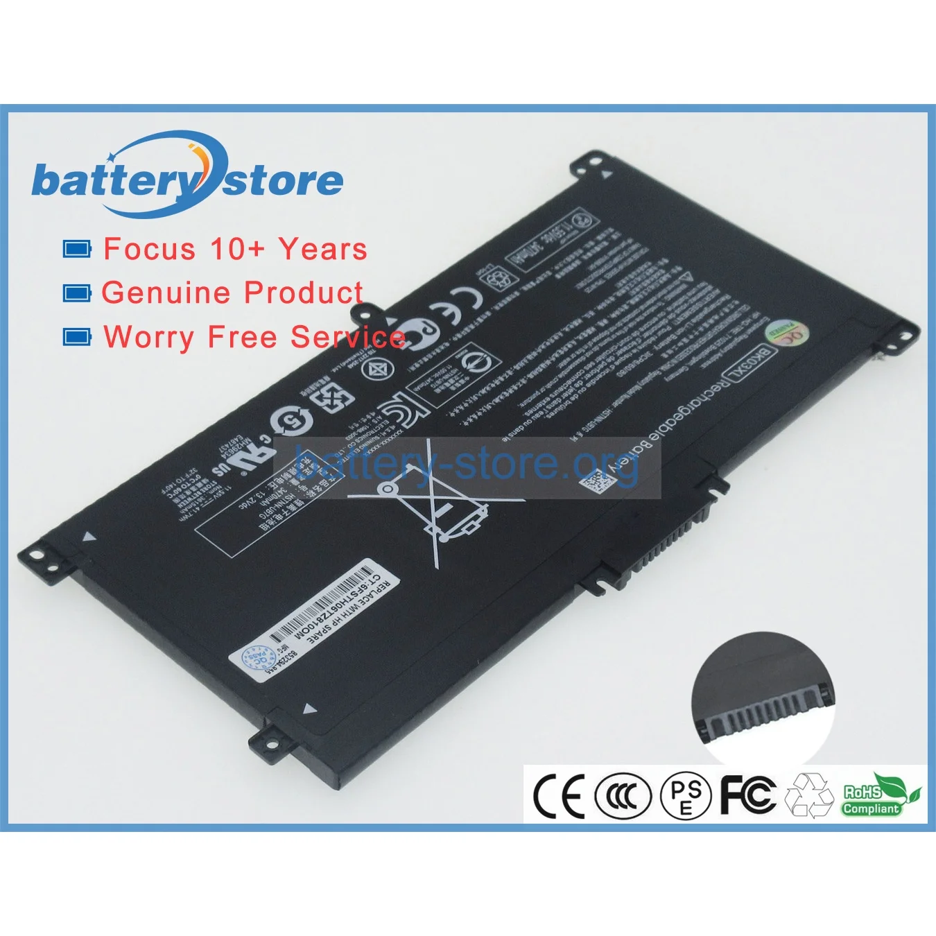 Genuine Original Laptop Batteries for 916366-541,BK03XL,HSTNN-LB7S,TPN-W125,BK03041XL,916366-421,HSTNN-UB7G,3ICP6/60/80,11.55V