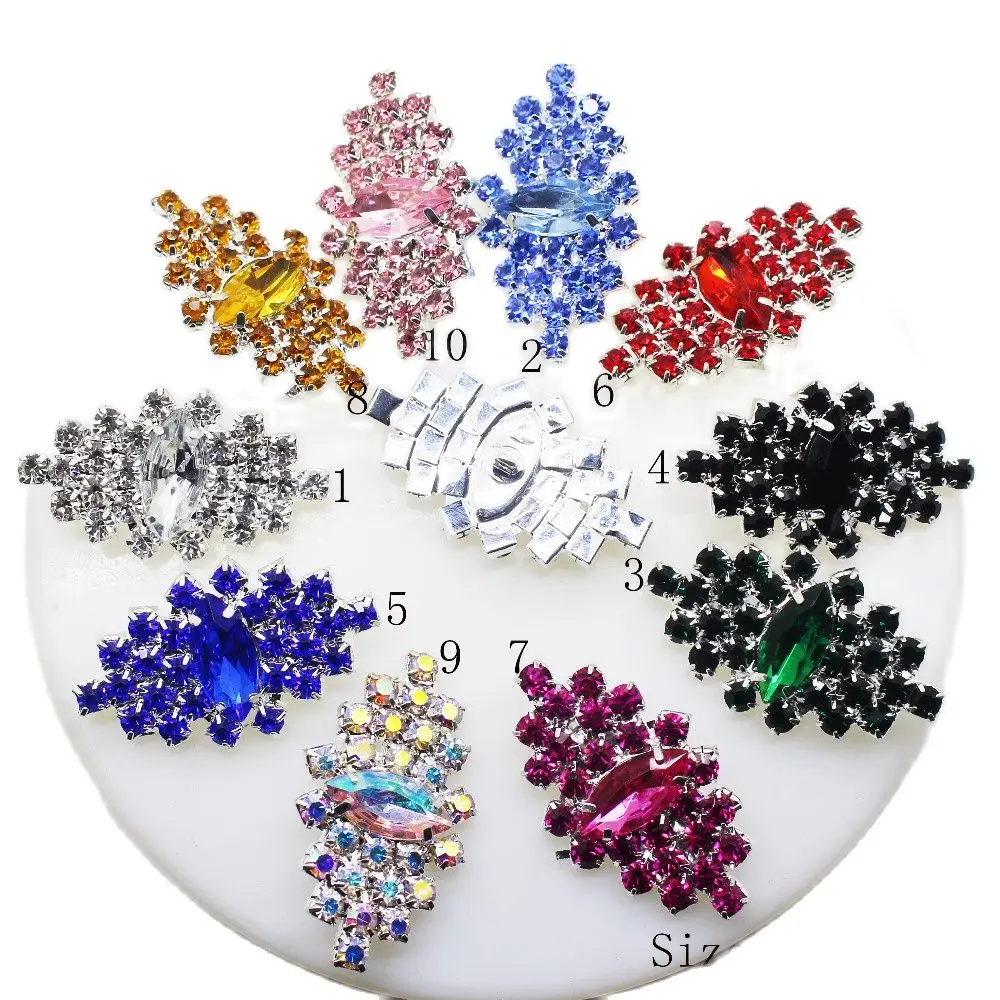 35mm*20mm 10pcs / lot Acryl rhinestone shank brooch button,Wedding Accessories For Hair Button Invitation.