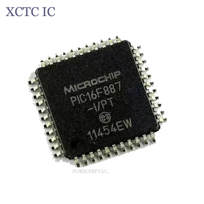 PIC16F887-I/PT TQFP-44 8bit MCU 14KB Flash 368 RAM 36 I/O New Original IC