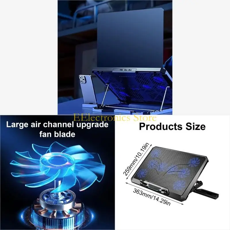 

B03C Gaming Laptop Looling Pad 8 Fan Fans Тихий