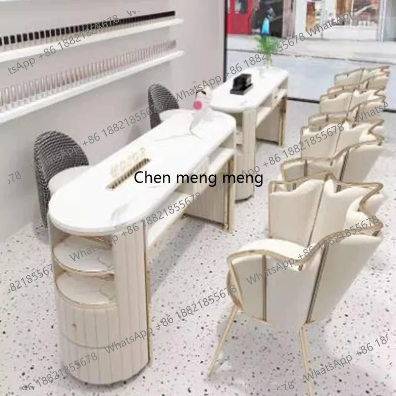 Dressing Nordic Manicure Table Modern Luxury Multifunction Storage Nail Tables Marble Tabletop Salon Furniture Nail Desk
