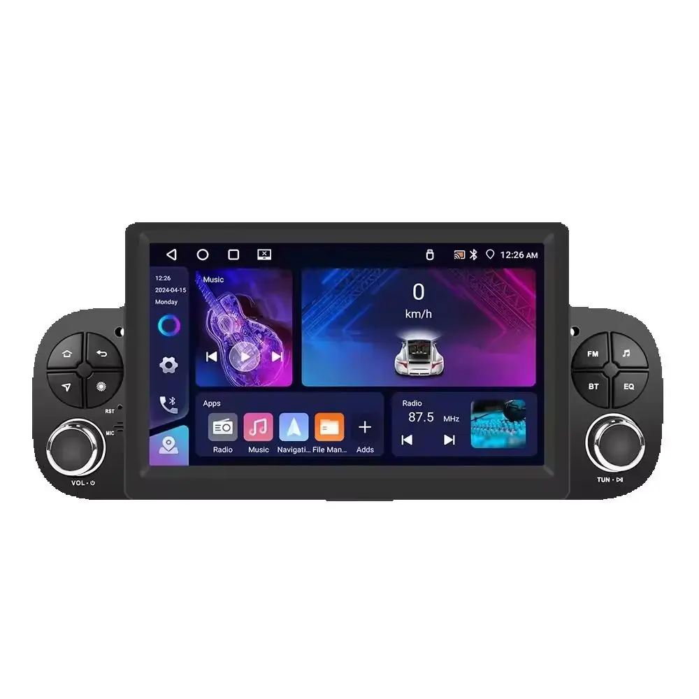 Podofo CarPlay Android Autoradio für Fiat Panda 2013-2020, intelligentes 1-DIN-GPS-Stereo-Empfänger-System mit WLAN, Multimedia-Player, RDS, FM, Autoradio, Armaturenbrett-Haupteinheit