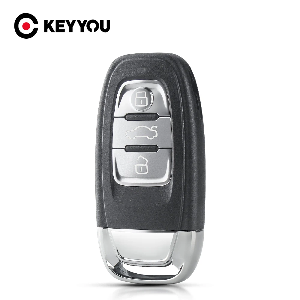 

KEYYOU For Audi A4l A3 A4 A5 A6 A8 Quattro Q5 Q7 A6 A8 Remote Key Shell Case Fob Replacement Car Key Shell 3 Buttons