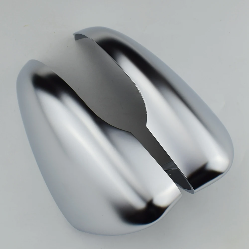 Matt Chrome Mirror Cover Silver Rearview Side Mirror Cap Housing For VW Golf 6 MK6 Touran