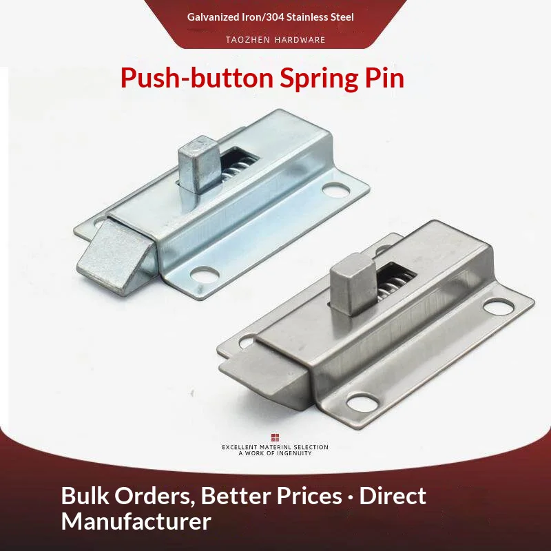 MX03 Stainless Steel Sliding Square Bolt Lock Automatic Spring Mechanism Short Distance HFY52-50 for Security Hardware