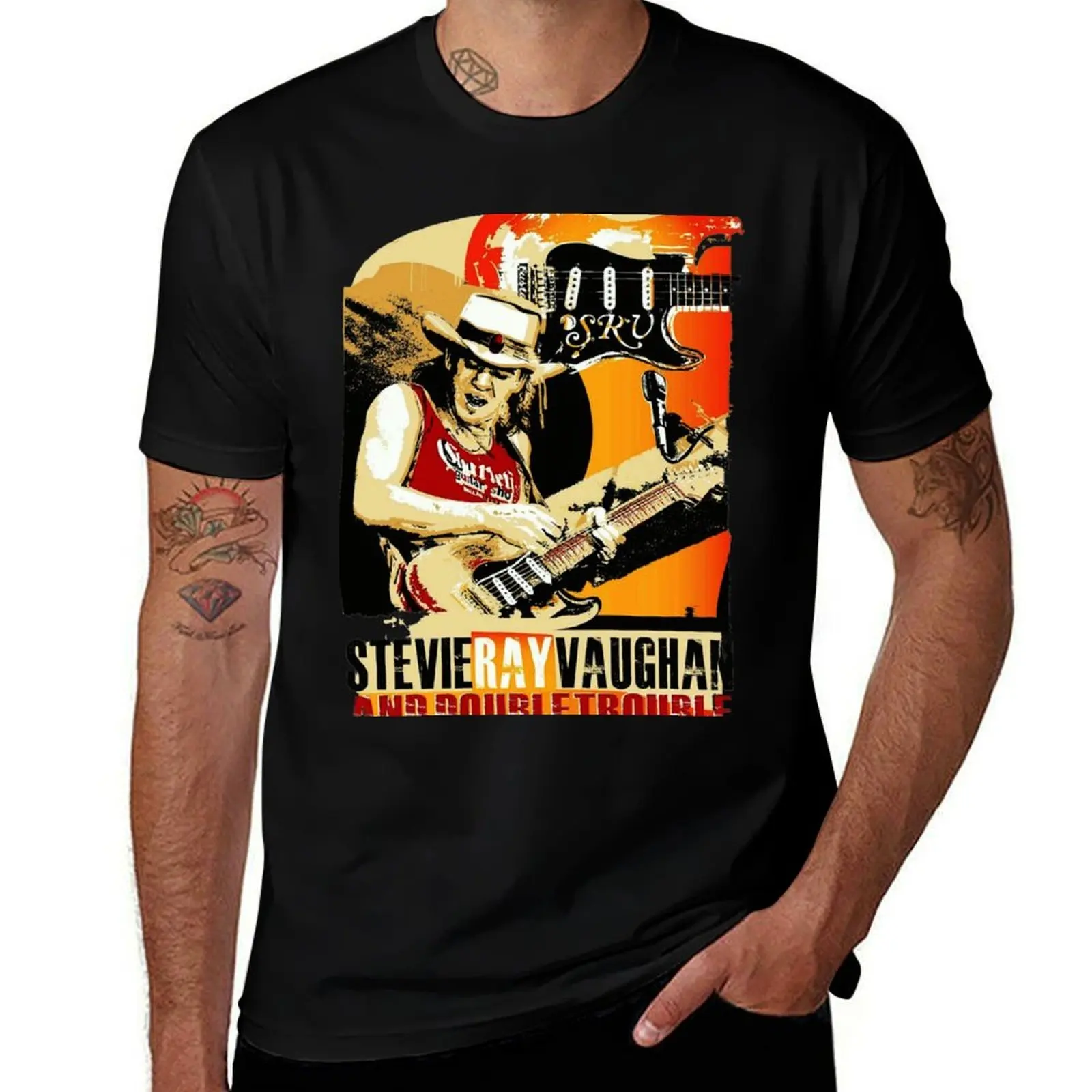 

Stevie Ray Vaughan T-Shirt Gym Exercise Short Sleeve T-Shirt