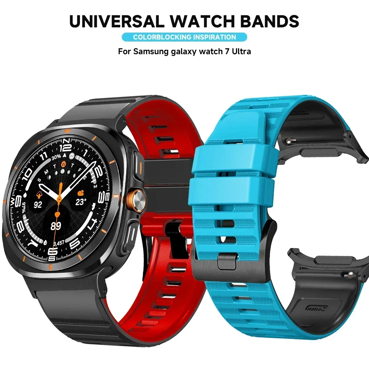 Силиконовый ремешок Quick No Gaps для Samsung Galaxy Watch 7 Ultra, 47 мм, браслет-петля для Galaxy Watch 7 Ultra, браслет