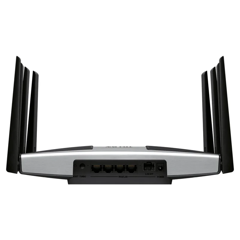 8 Antennas, WiFi6 Wireless Mesh Turbo Router Wi-Fi 6 AX7800, 802.11AX, 2.4GHz 574M + 5GHz 7206M, 1000M WAN/LAN, 2.5G SFP Port