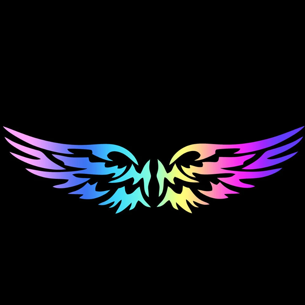 DIY Angel Wings Reflective Car Stickers Decor Moto Helmet Motorcycle Auto Body Windshield Fuel Tank Decals Accessories image 4