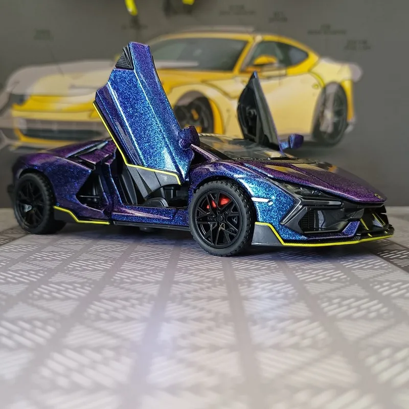 

Машинка-модель 1:32 Revuelto Supercar из литого сплава со звуком и светом, детская игрушка, подарок на праздник для друзей и детей