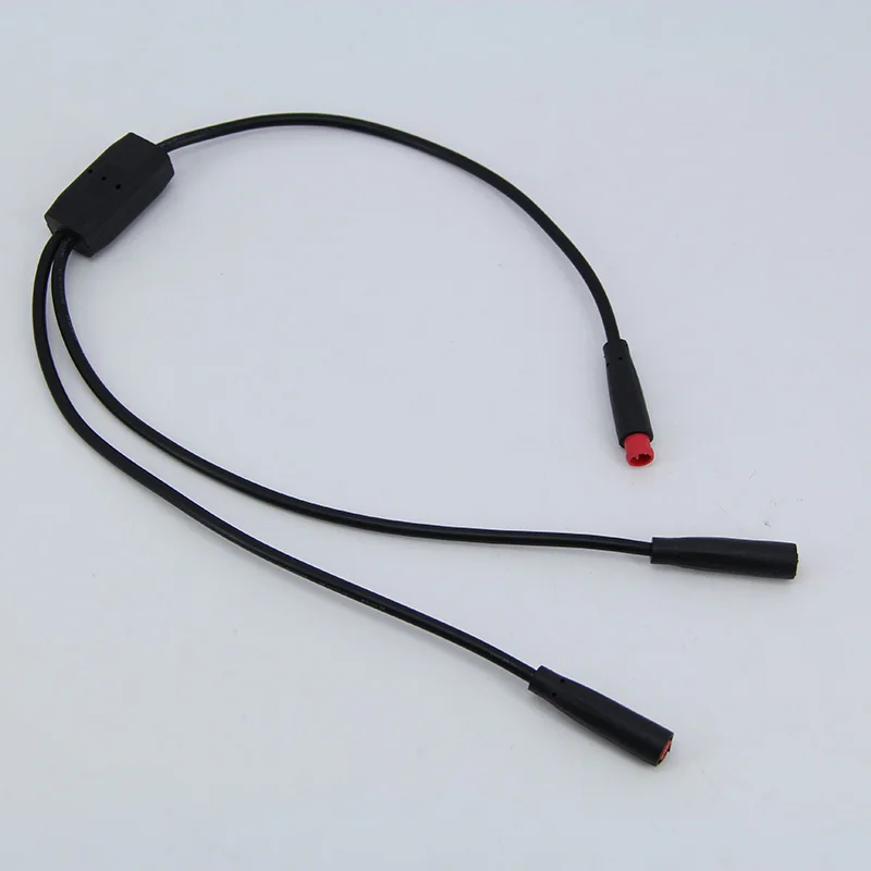 M6 2Pin Y Splitter E-bike Cable 1 Male to 2 Female Electric Bicycle Plug for Scooter Brake Signal Sensor