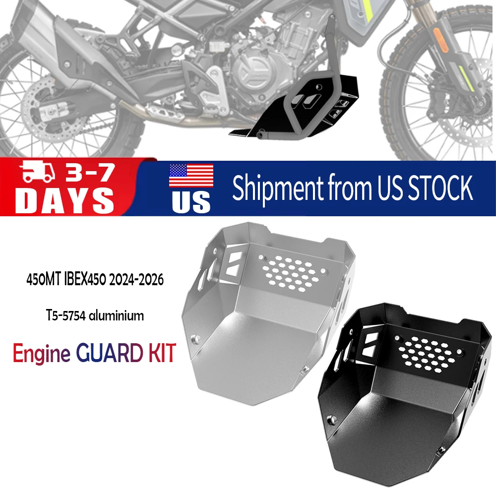

IBEX450 For CFMOTO 450MT 450 MT 2023 2024-2025 Motorcycle Engine Chassis Guard Skid Plate Belly Pan Cover Bash Plate Protection