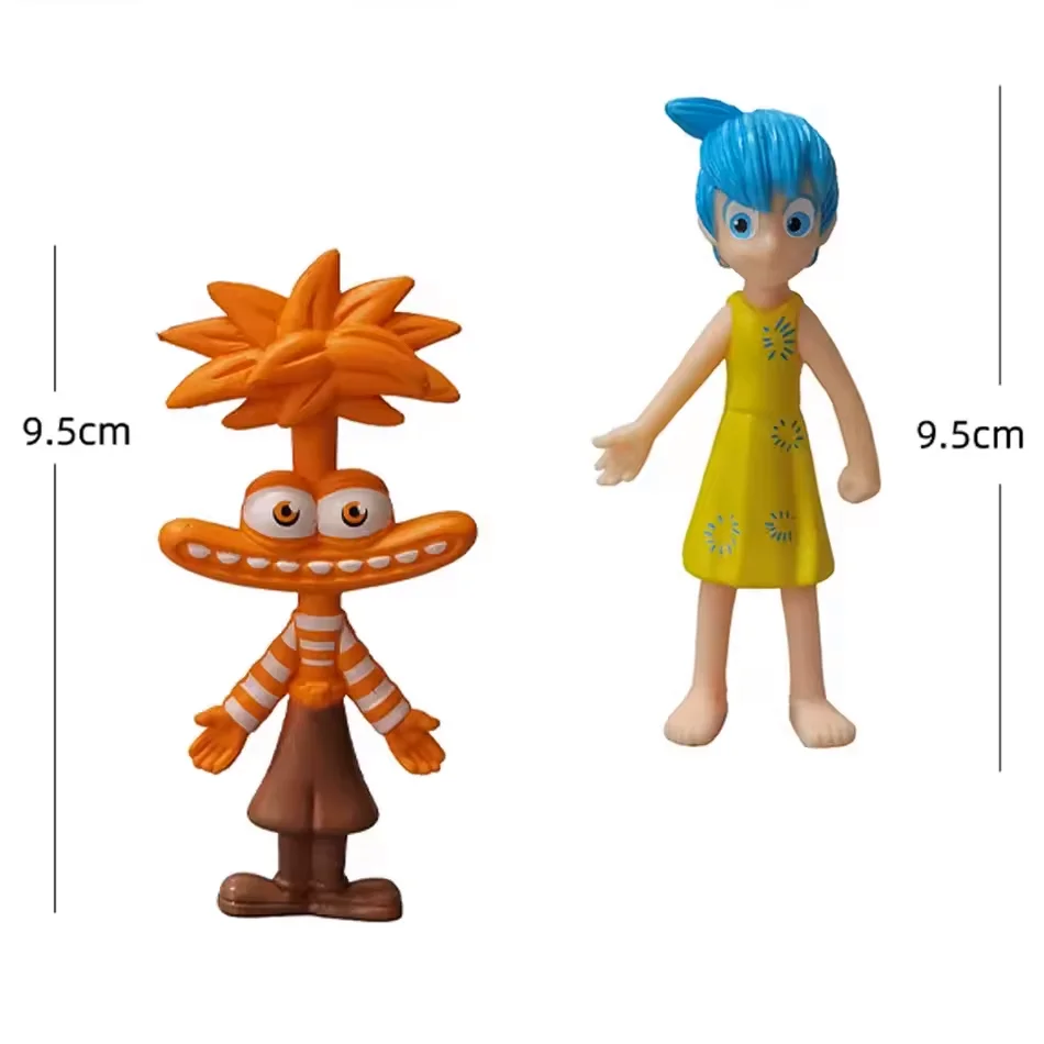Nowa figurka akcji 8 cm z filmu Inside Out 2, postacie z kreskówki Radość, Strach, Zło, Smutek, Odgryz, Model lalki, figurki, prezent dla dzieci