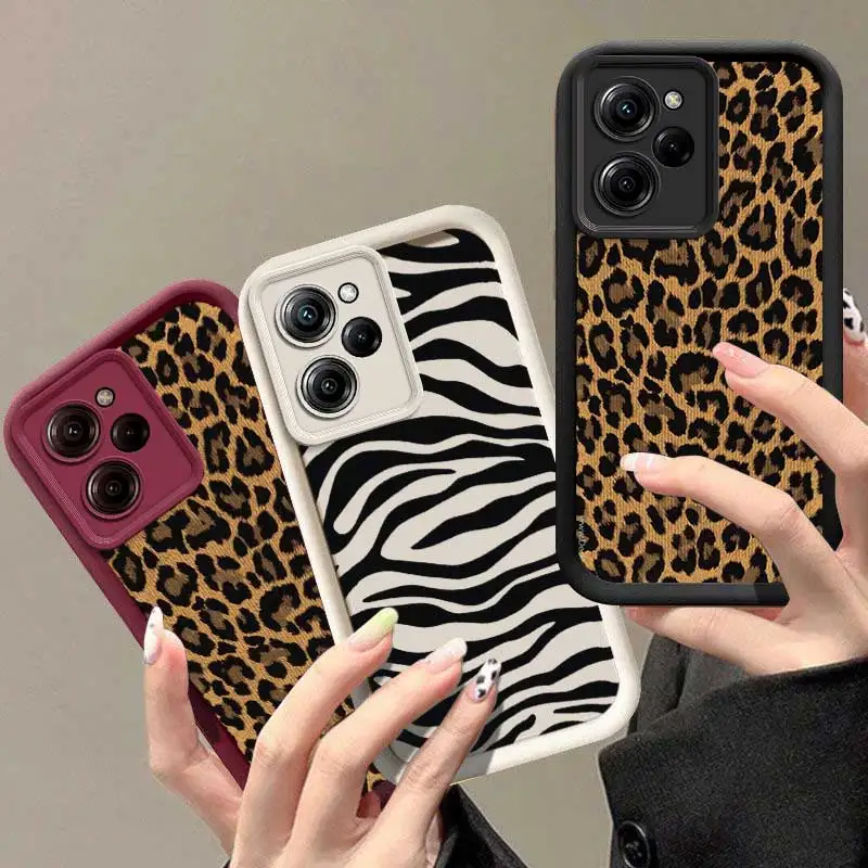 X5Pro Leopard Elegance Sky Eye Ladder Phone Case For Xiaomi Poco C65 C61 C55 C51 C50 M6Pro X6Pro F5 X4GT F4 M3 X3 F3 M2 Cover