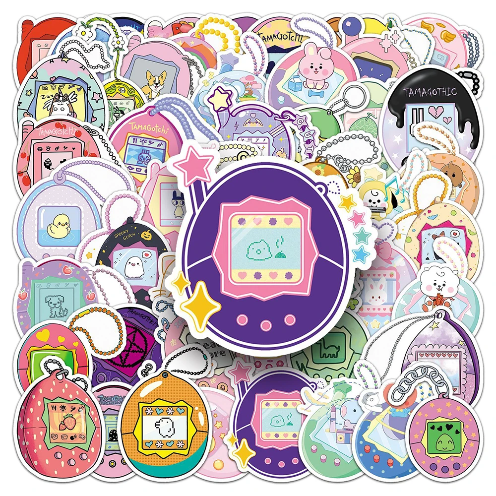 10/30/50 個漫画電子ペットゲームコンソールステッカー - Diy Electronics Game のレビューと価格