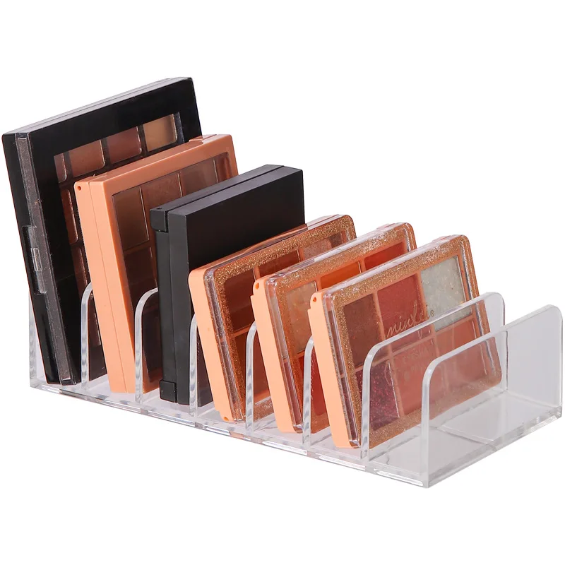 7 Grids Storage Box for Eye Shadow Plate | Acrylic Eyeshadow Palette Organizer Display Tray Storage Box Makeup Rack Holder