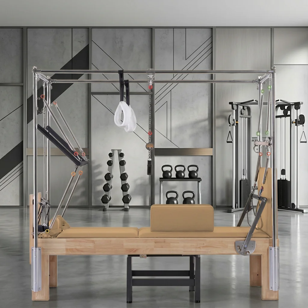 

Oak Core Bed Equipped with Half High Tower Swing Frame and Other Features Meeting Multifunctional Yoga and Fitness Use