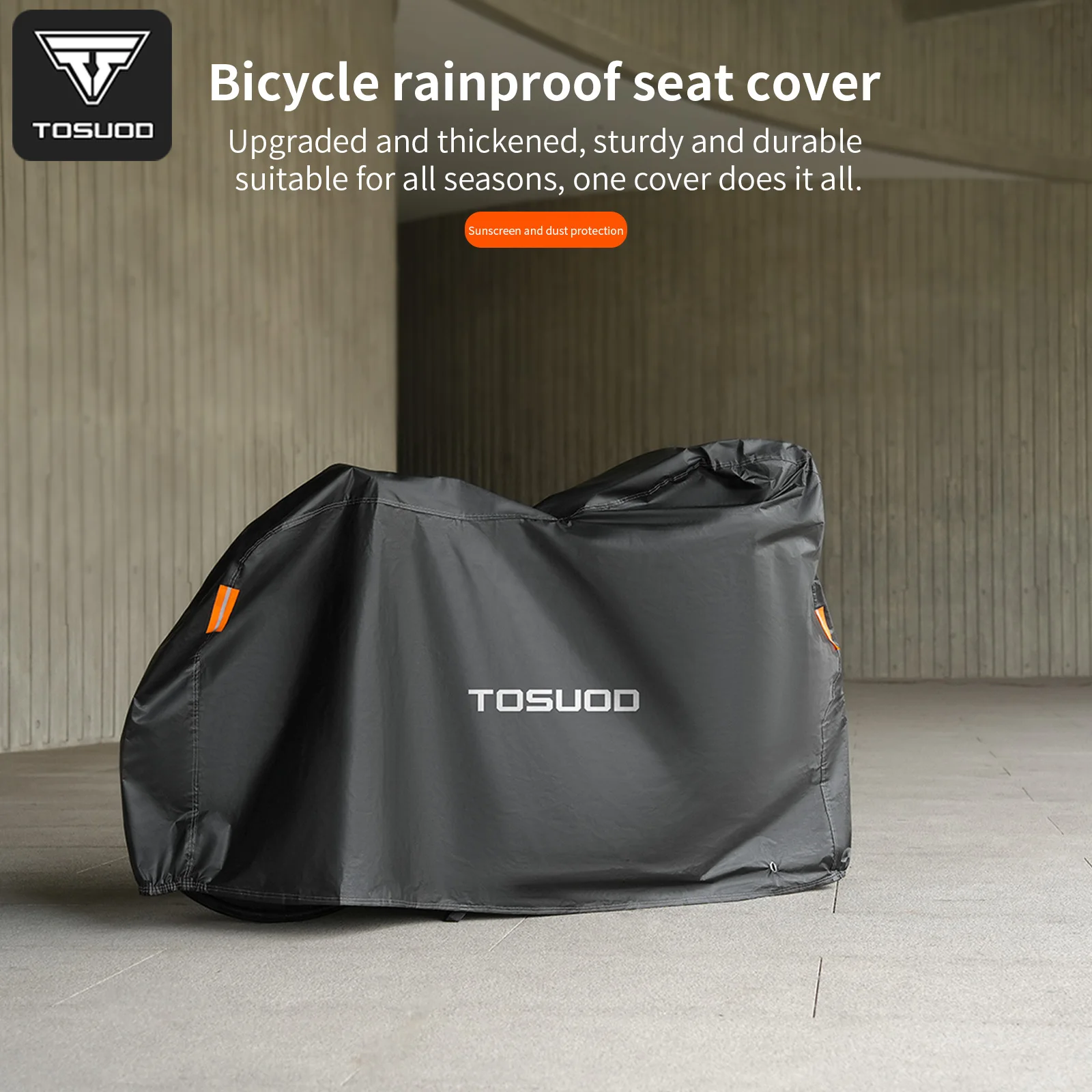 Image of TOSUOD Fahrrad-Regenschutz für Fahrrad, Motorrad, staub- und regensichere Abdeckung, große Öffnung, leicht zu tragen, All-Inclusive-Design