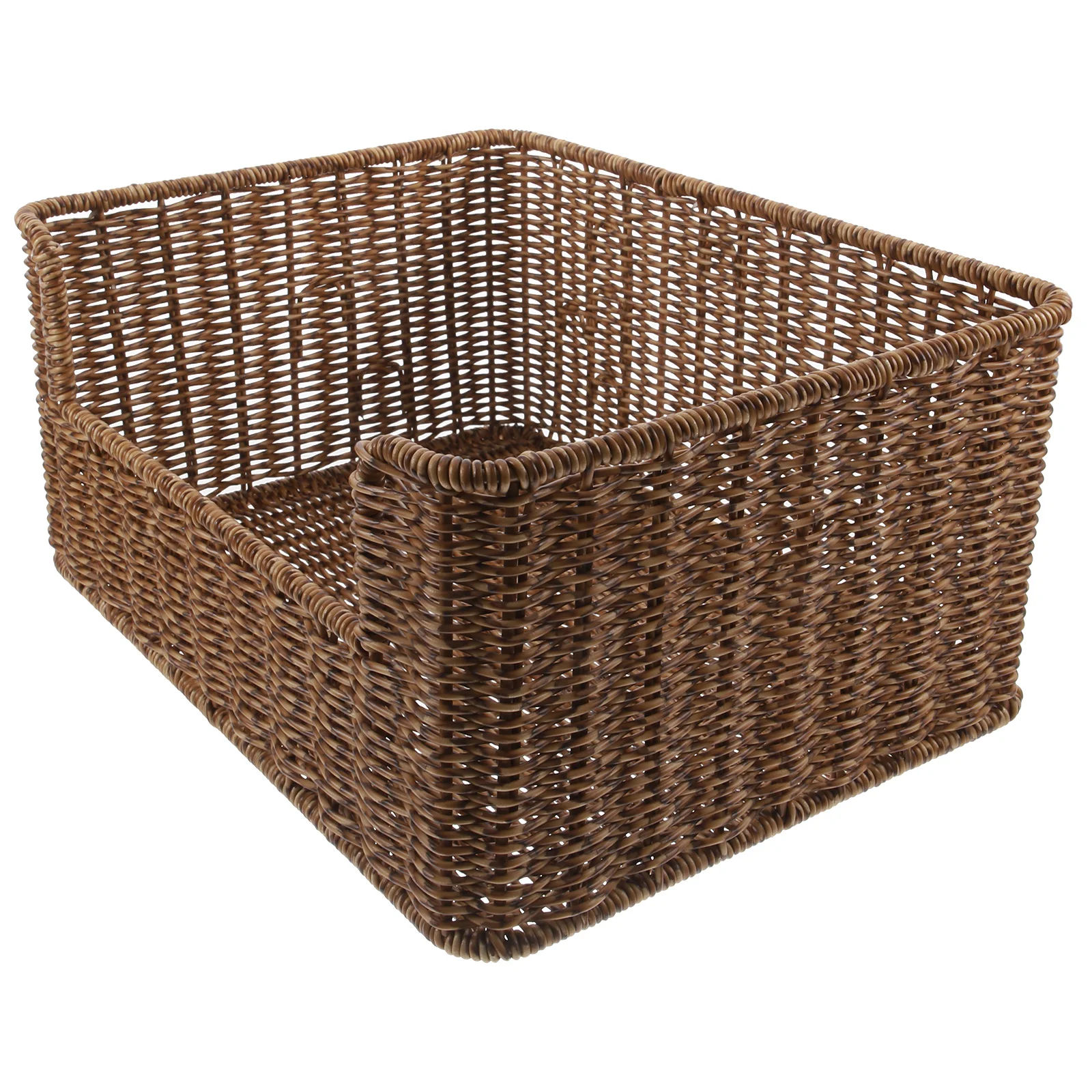 

Imitation Rattan Storage Basket Color Restaurant Picnic Book Kitchen Basket Woven Hamper Household