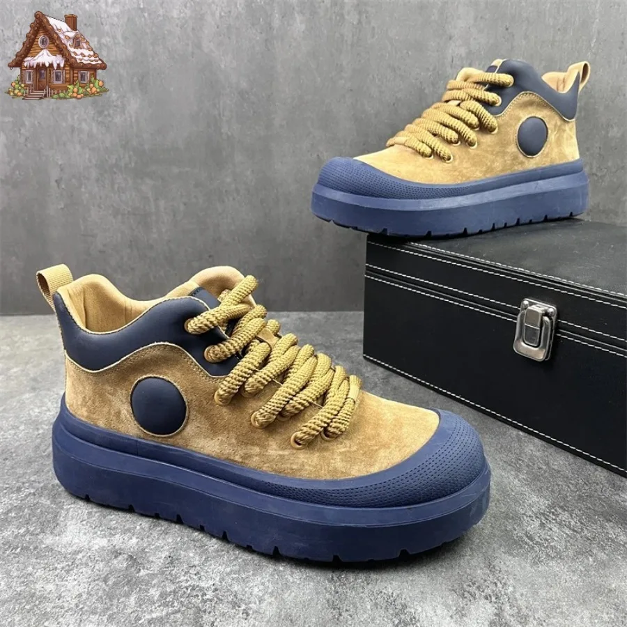 

2025 Winter Luxury Shoes Men's Retro Boots Fashionable and Versatile Simple and Atmospheric Street Style Men's Casual Shoes