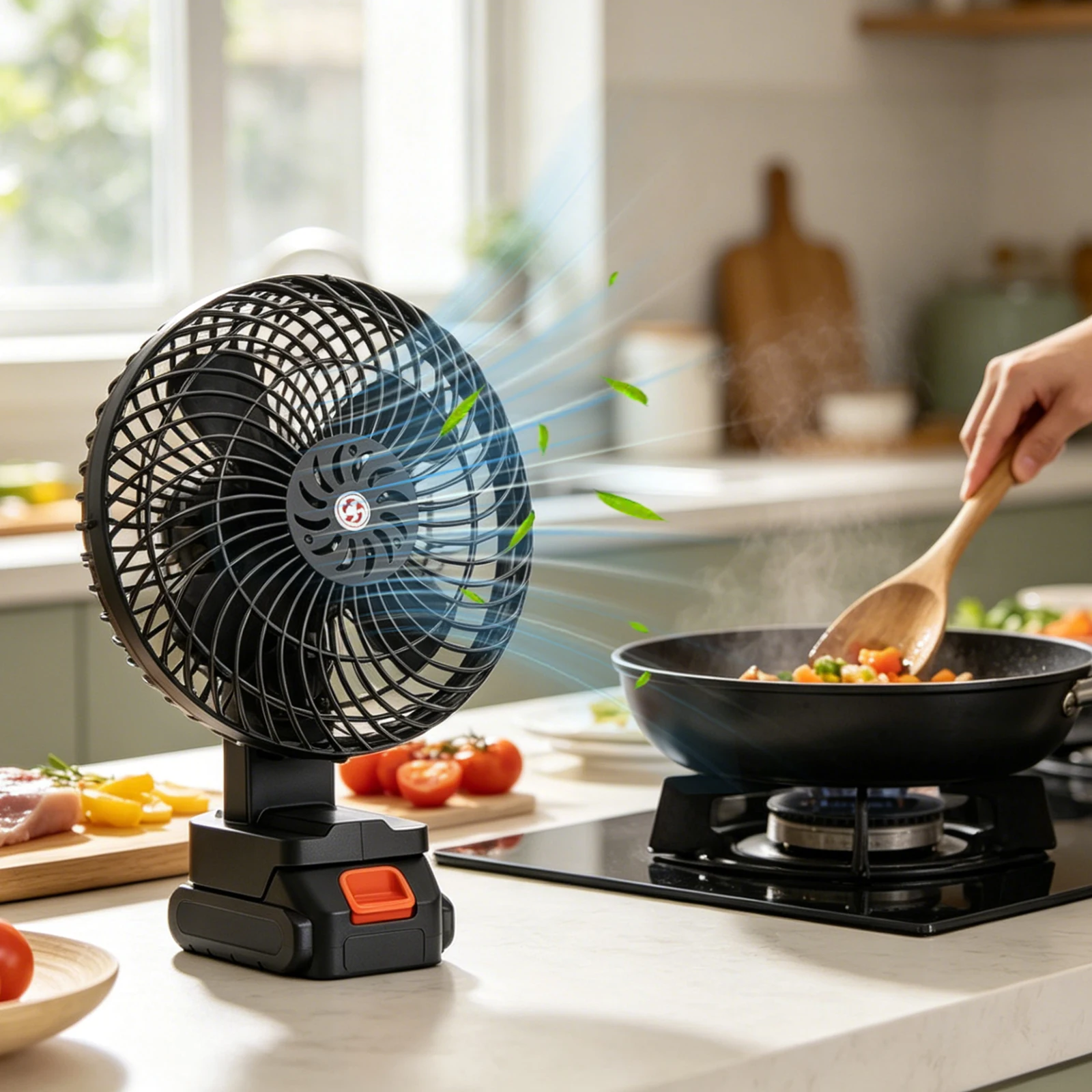 18v-8inch-desktop-portable-fan-2-speed-rechargeable-wireless-cooler-dual-power-supply-cooling-fans-for-traveling-camping