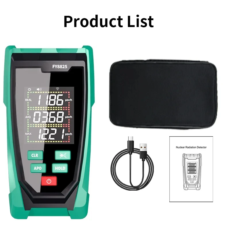 Portable Geiger Counter Nuclear Radiation Detector Personal Dosimeter Marble Tester X-Ray Radiation Dosimeter