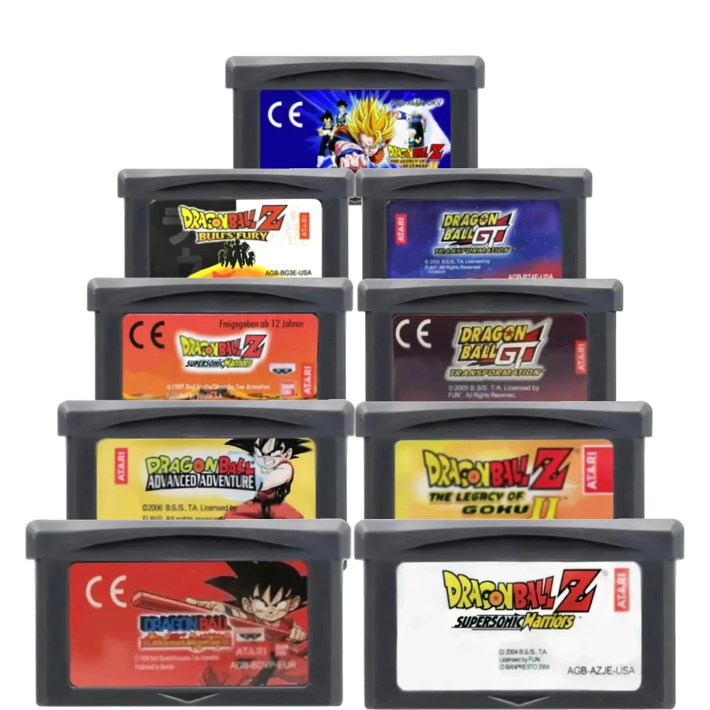 Cartouche de jeu Dragon Ball GBA, 9 styles, série de cartes de console de jeu vidéo 32 bits, aventure avancée, guerriers supersoniques, la fureur de Buu