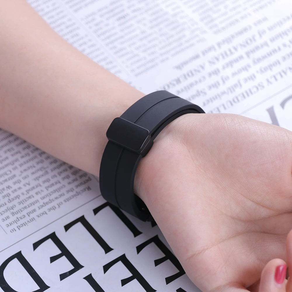 Magnetic Silicone Strap For Huawei Watch GT5 46mm 41mm Watchband Soft Sport Band For Huawei GT5 Pro GT4 GT3 GT2 Bracelet Correa