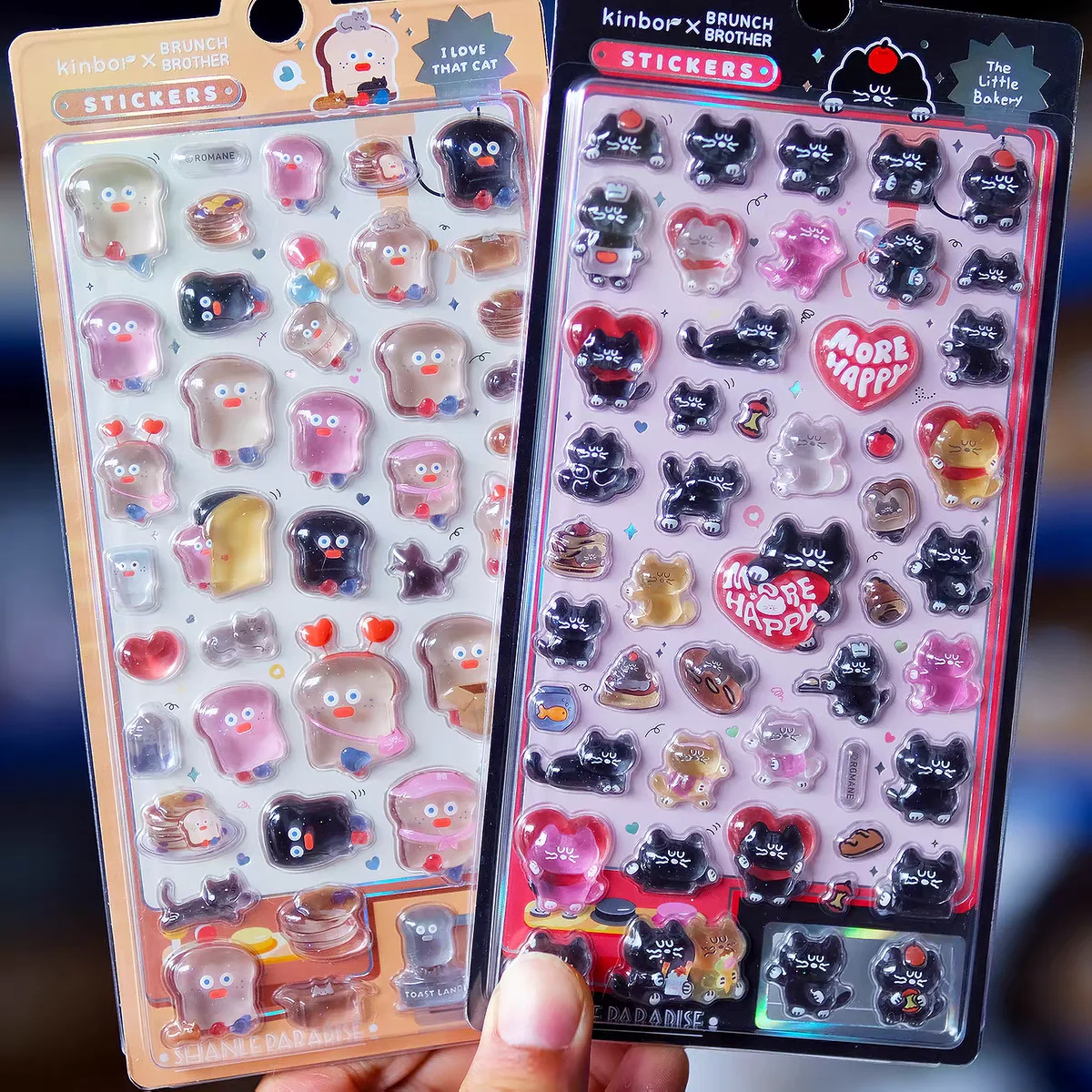 

1 шт./4 шт. Набор 3D-наклеек Brunch Brother Cartoon Drop с рельефным изображением для скрапбукинга, дневников, канцелярских принадлежностей, милые школьные наклейки для декора