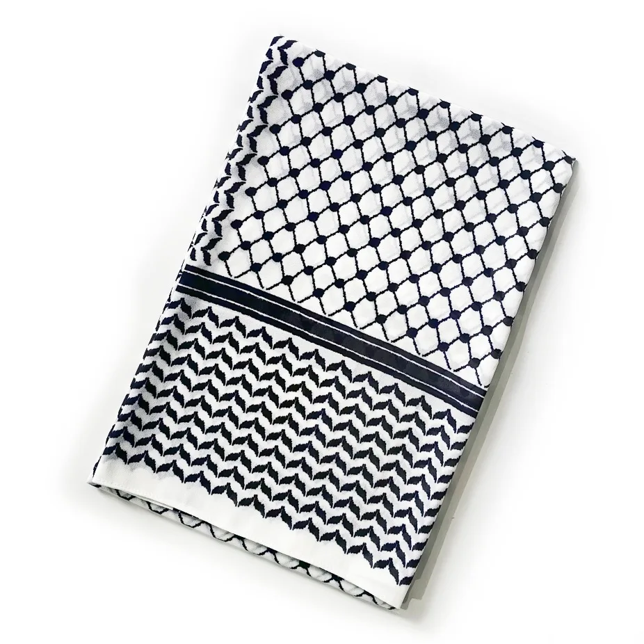 Новый шифоновый клетчатый платок с принтом