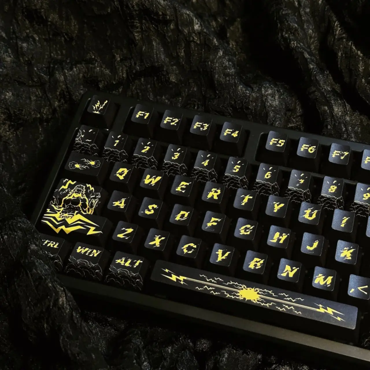 

142 клавиш Zeus Keycap черная Западная мифология тема Keycap высота вишни полный комплект сублимационный материал Pbt Diy Boy подарок Keycap