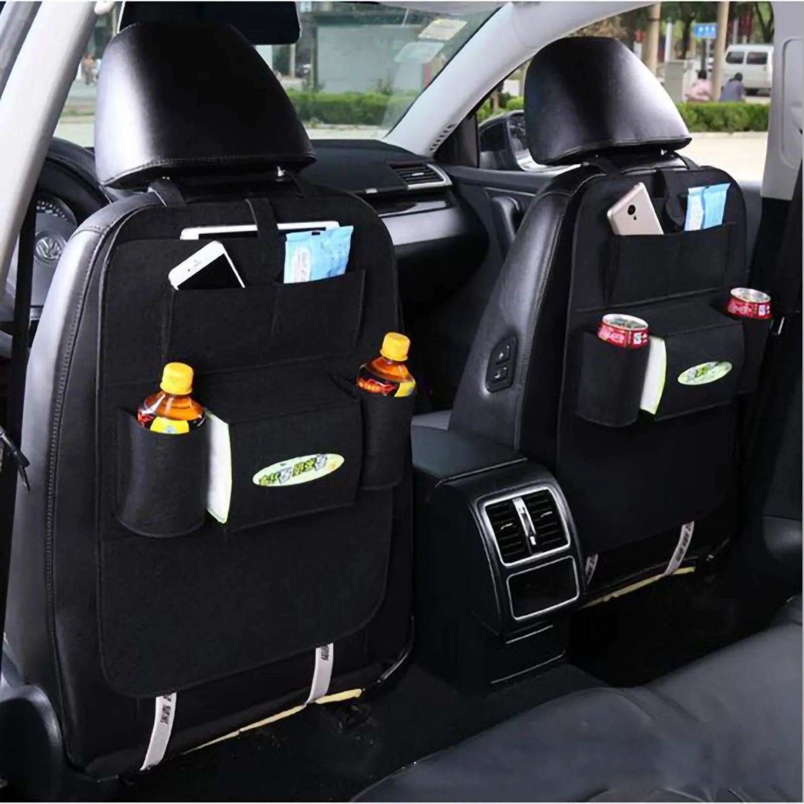 Car Backseat Bag Dirt Resistant Kick Proof Easy Cleaning Convenient Practical Car Backseat Organizer Car Storage Bag