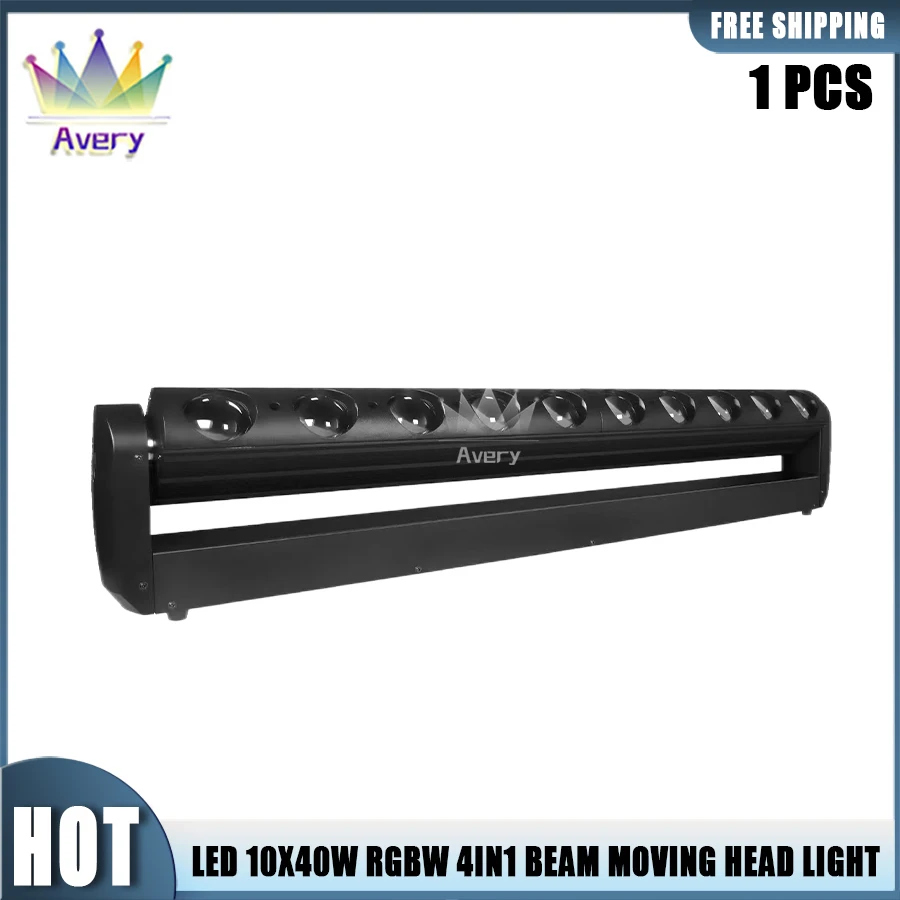 

No Tax 1pcs LED Beam 10x40W RGBW 4in1 Moving Head Lighting Dyeing Uniformity For Night Club Entertainment Venue