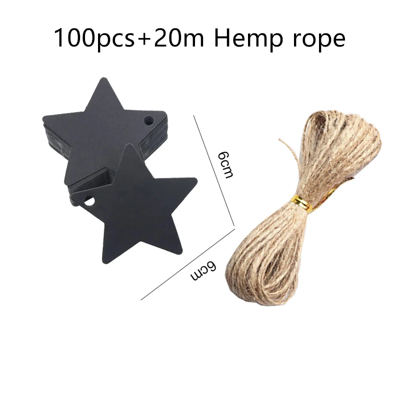 50/100 Stück leere Hängeetiketten aus Kraftpapier mit Löchern aus Hanfseil, verstellbare Seillänge, handgeschriebene Karte, Party-Geschenke, Etiketten TMZ – Detail 20